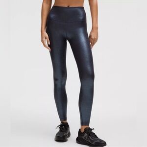 Lululemon Align High-Rise Ribbed Pant 28" Shine Black Night-Size 4